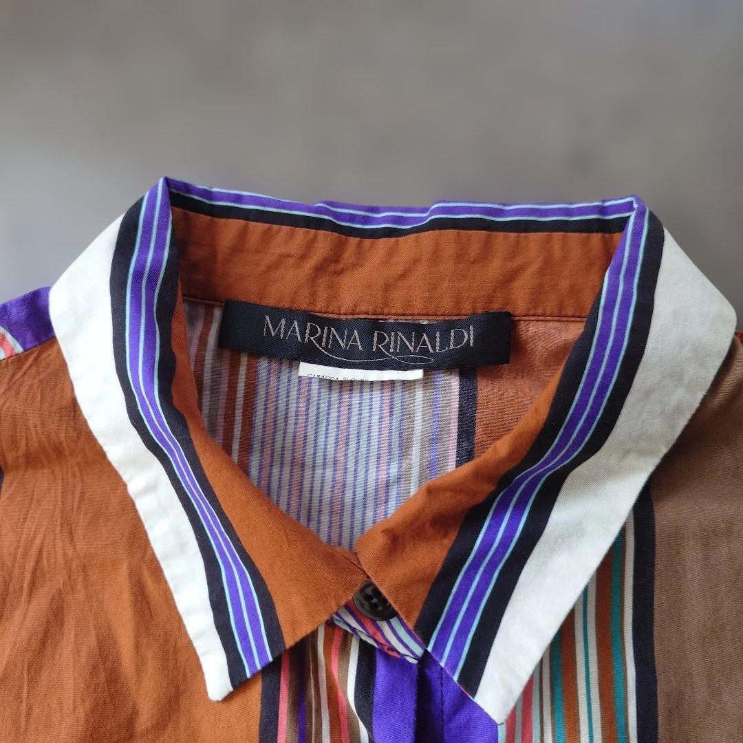 MARINA RINALDI stripe shirts op
