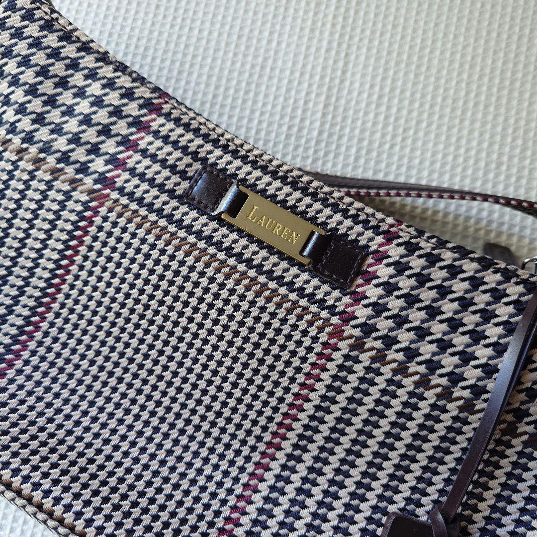 ralphlauren check shoulder bag