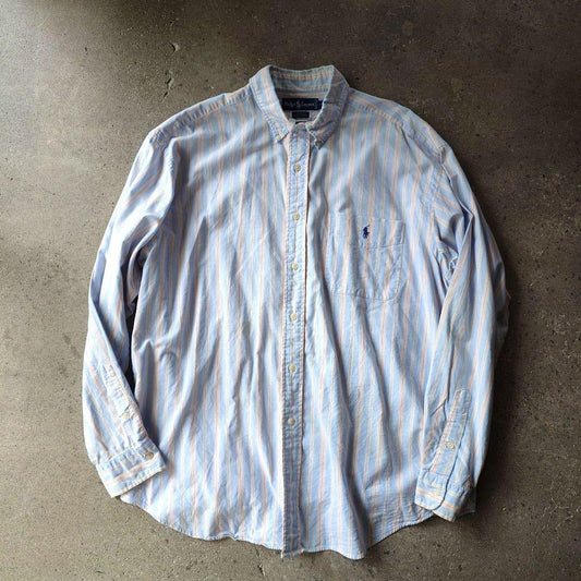 POLO RALPHLAUREN stripe shirts XL blare　ポロラルフローレン　ストライプシャツ