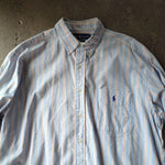 画像をギャラリービューアに読み込む, POLO RALPHLAUREN stripe shirts XL blare　ポロラルフローレン　ストライプシャツ
