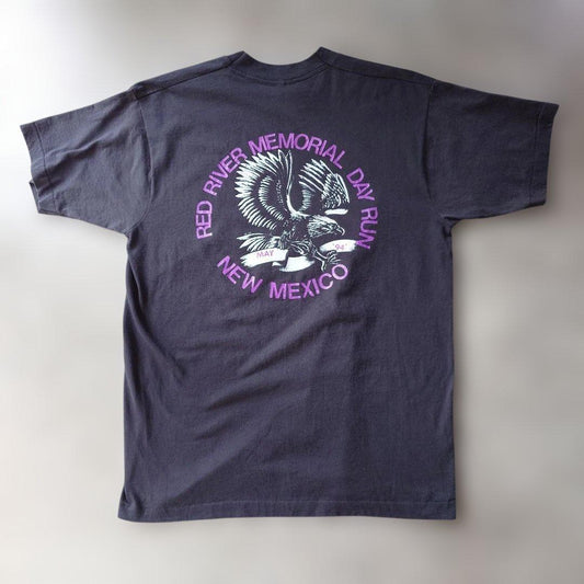 90s USA single fruits of the loom eagle tee L