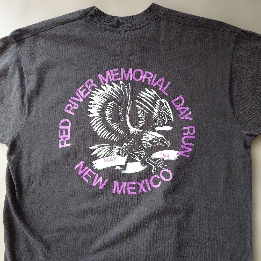 90s USA single fruits of the loom eagle tee L