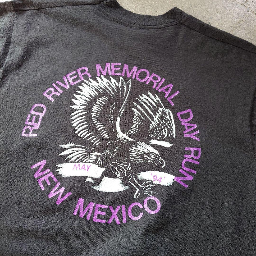90s USA single fruits of the loom eagle tee L