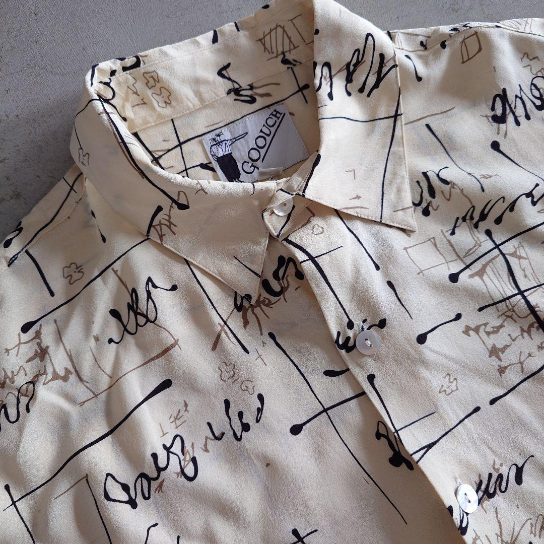 GOOUCH deadstock rayon shirts グーチ デッドストック 半袖 レーヨンシャツ　柄シャツ　L