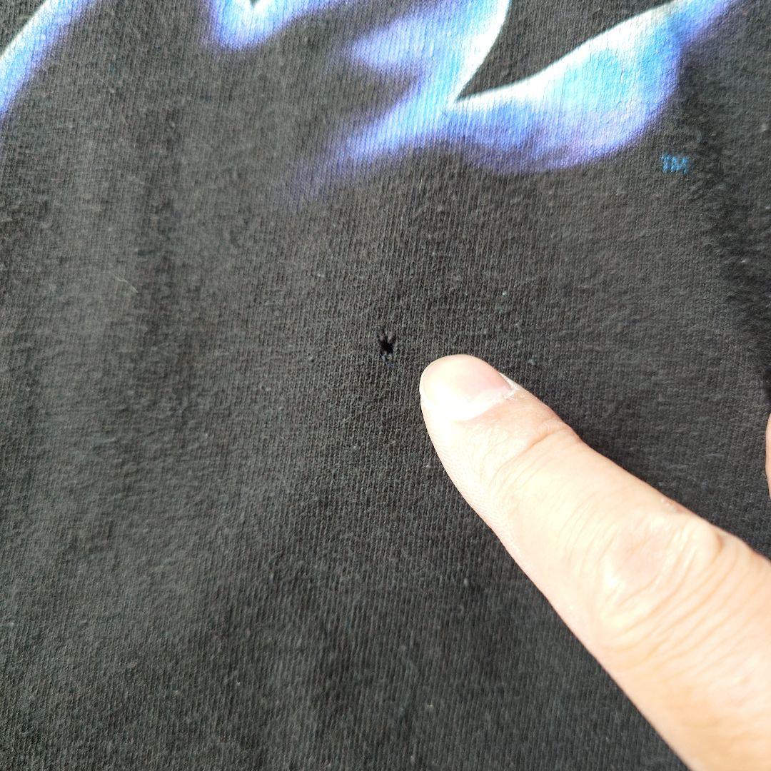 BATMAN logo blue fireflame TEE M
