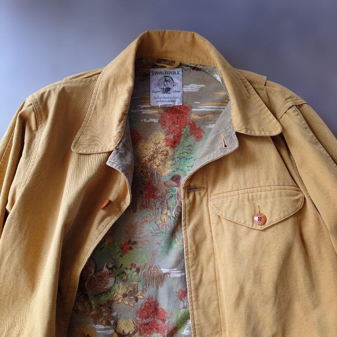 80s OLD Bananarepublic hunthing jacket S