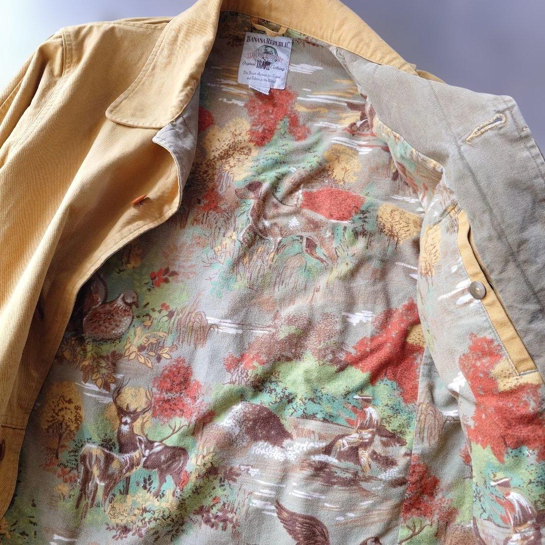80s OLD Bananarepublic hunthing jacket S