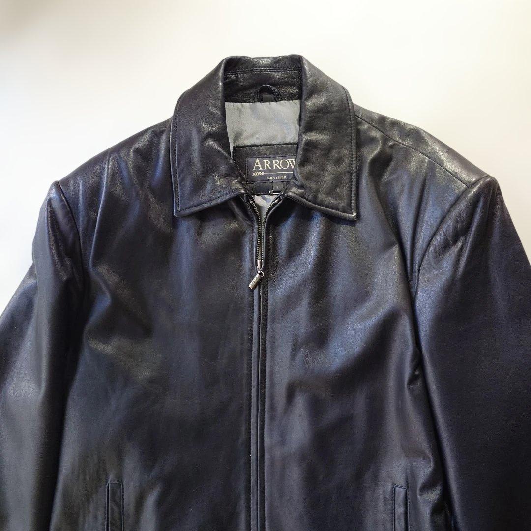 90s ARROW lamb leather jacket sz L