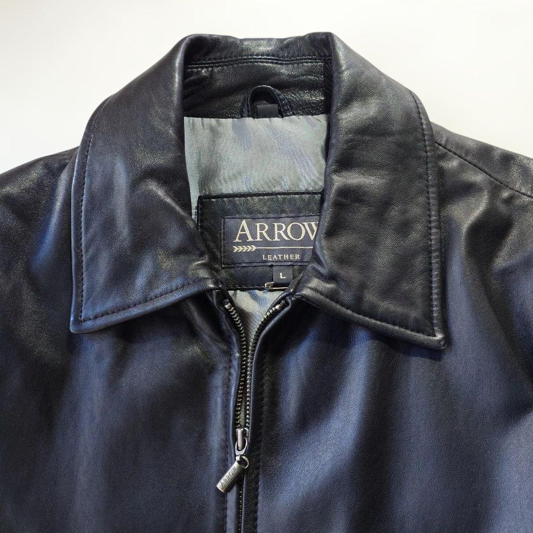 90s ARROW lamb leather jacket sz L