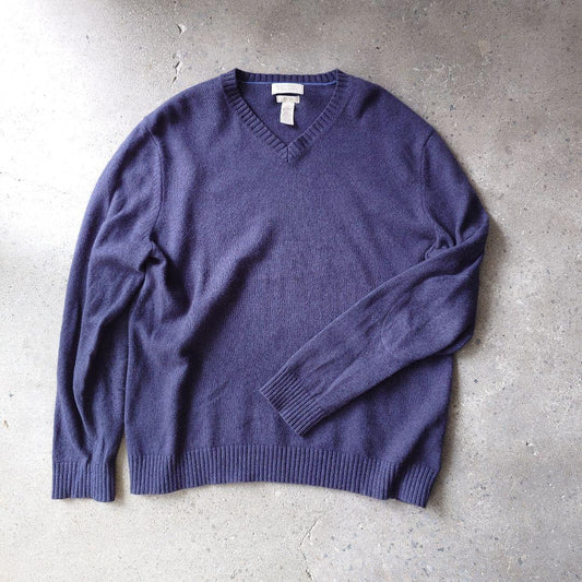Banana republic cotton cashimire knit L バナナリパブリック　Vネックニット　L カシミア混