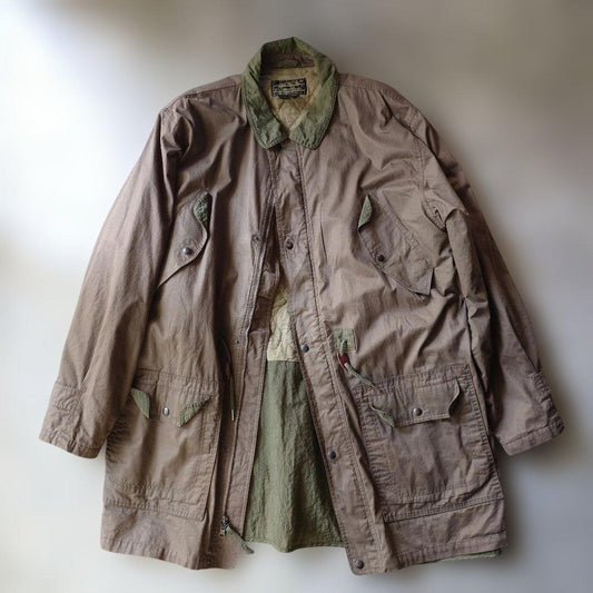 80s Eddie Bauer military trench coat XL