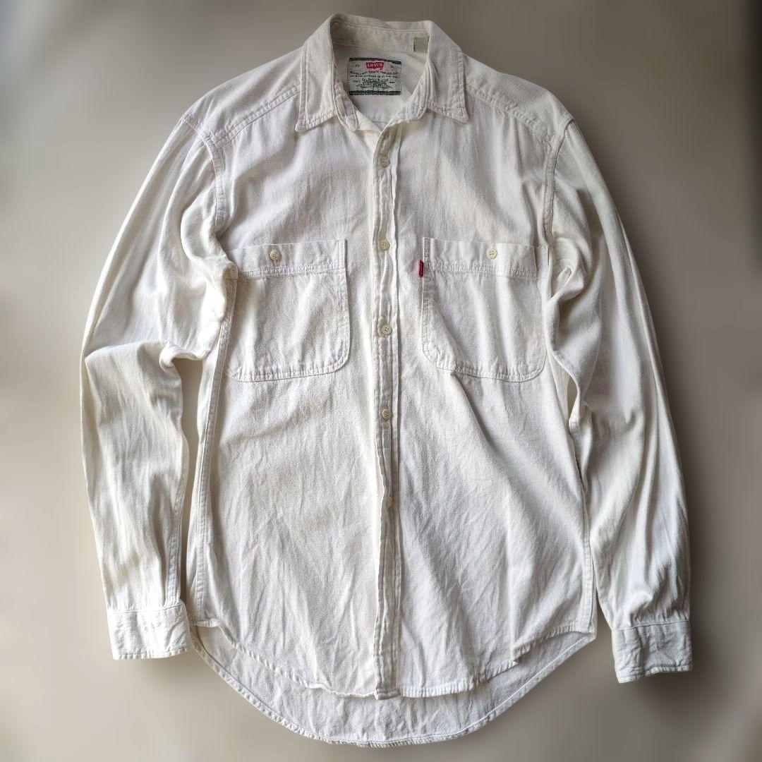 EURO Levis white denim work shirts s