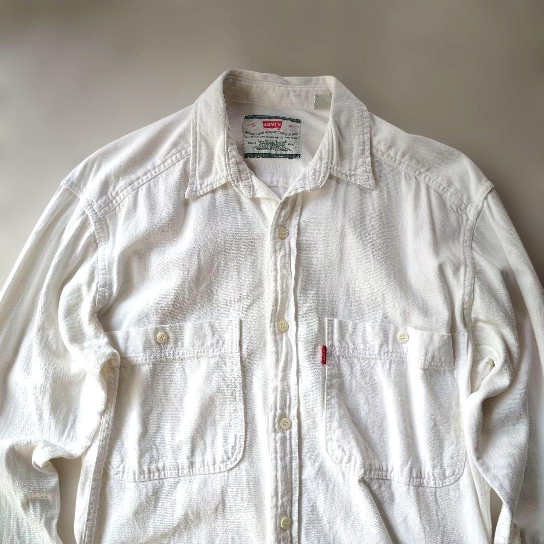EURO Levis white denim work shirts s