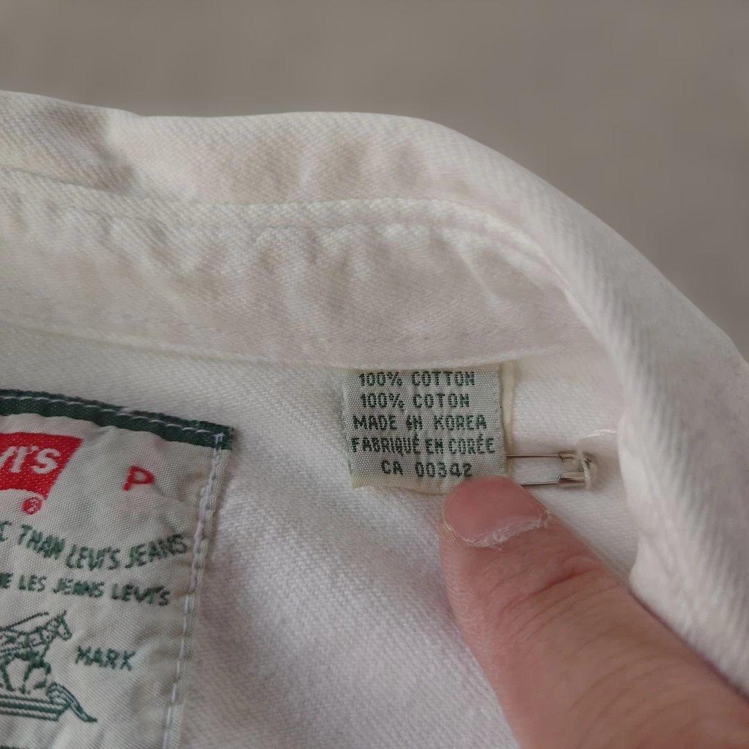 EURO Levis white denim work shirts s