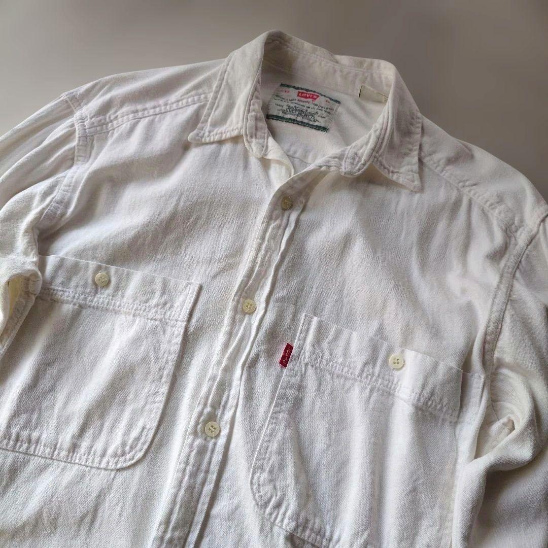 EURO Levis white denim work shirts s