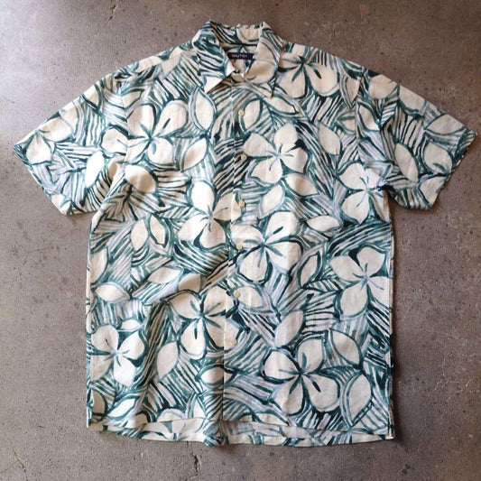 NAUTICA Linen Rayon ALOHA shirts M