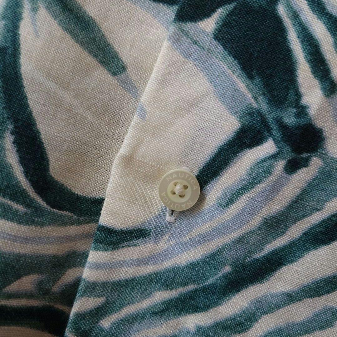NAUTICA Linen Rayon ALOHA shirts M