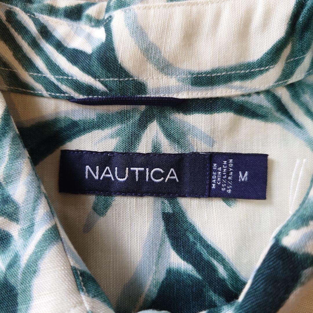 NAUTICA Linen Rayon ALOHA shirts M