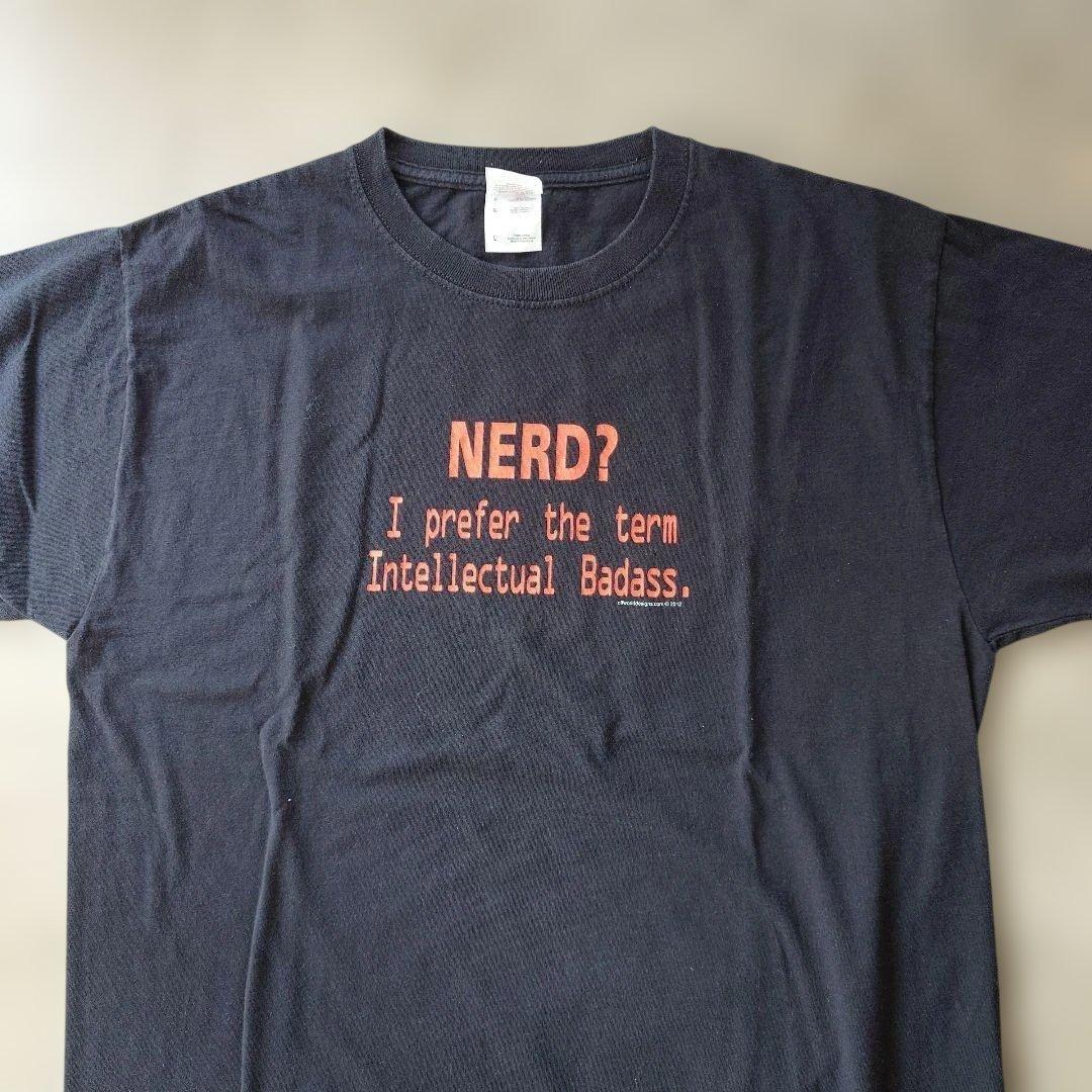 90s fruis of the loom NERD message tee L