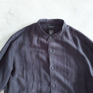 used suede like stand collar shirts L~XL