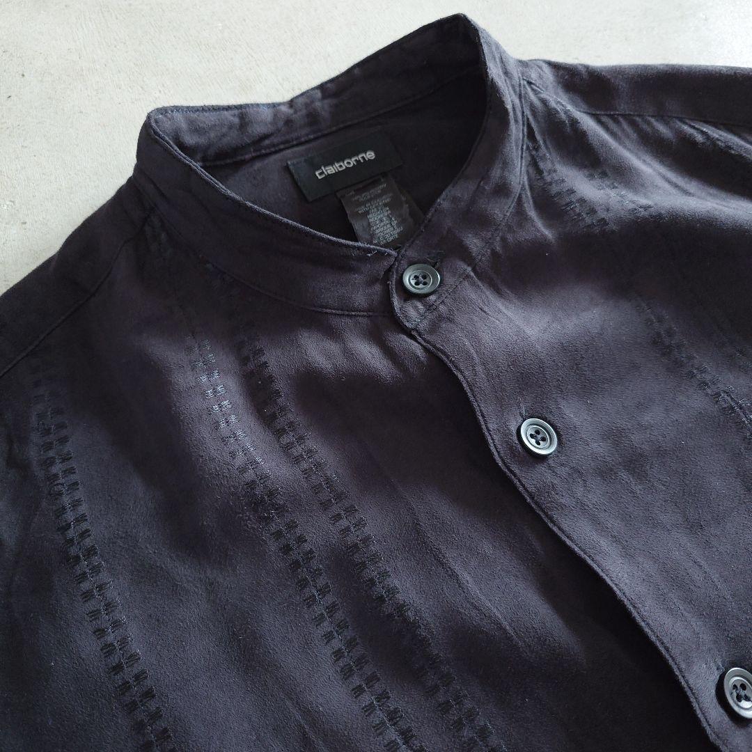 used suede like stand collar shirts L~XL