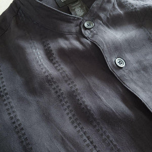 used suede like stand collar shirts L~XL