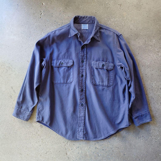 60s　sears roebuck work shirts 60年代　sears シアーズローバック　ワークシャツ　L　猫目ボタン