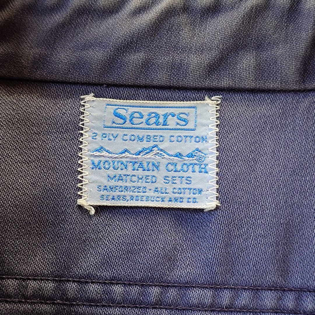 60s　sears roebuck work shirts 60年代　sears シアーズローバック　ワークシャツ　L　猫目ボタン