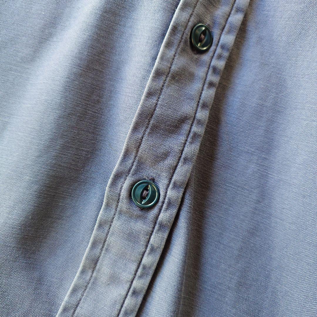 60s　sears roebuck work shirts 60年代　sears シアーズローバック　ワークシャツ　L　猫目ボタン