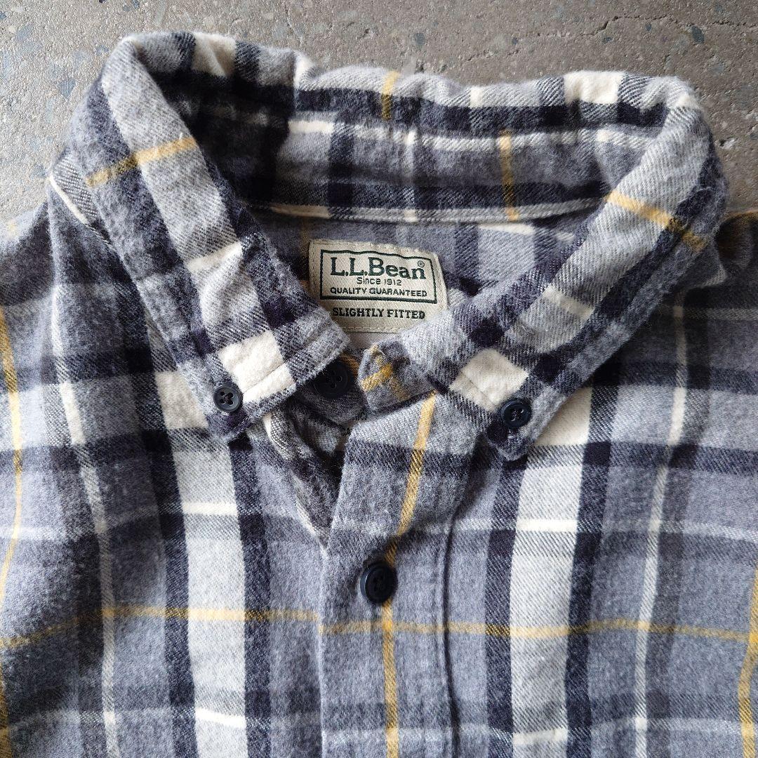 LLBEAN flannel check shirts M