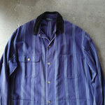 画像をギャラリービューアに読み込む, poloralphlauren chore jacket made in USA ポロラルフローレン　アメリカ製　ストライプ　チョアジャケット　カバーオール　M
