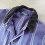 画像をギャラリービューアに読み込む, poloralphlauren chore jacket made in USA ポロラルフローレン　アメリカ製　ストライプ　チョアジャケット　カバーオール　M

