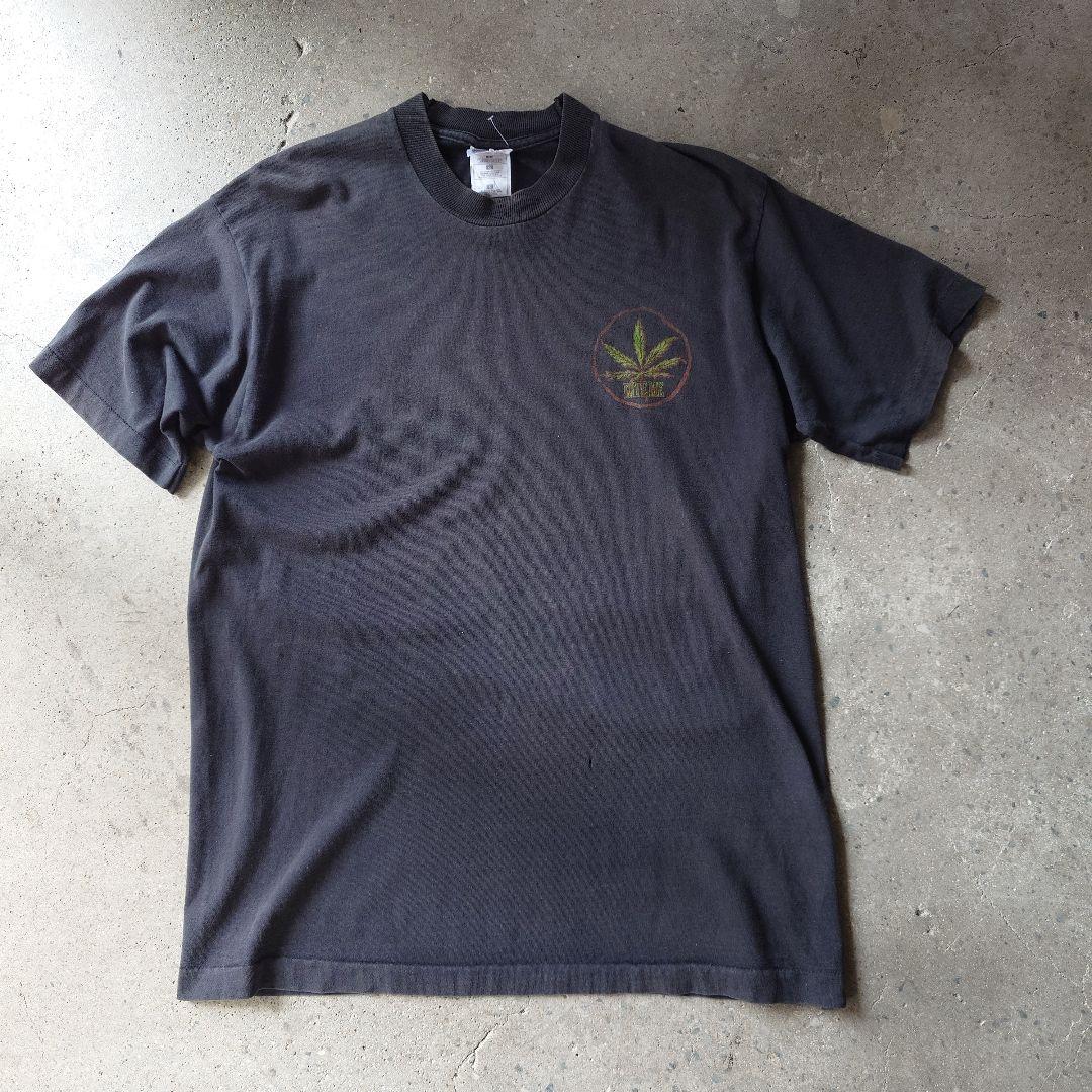 90s single BITE ME skull tee L