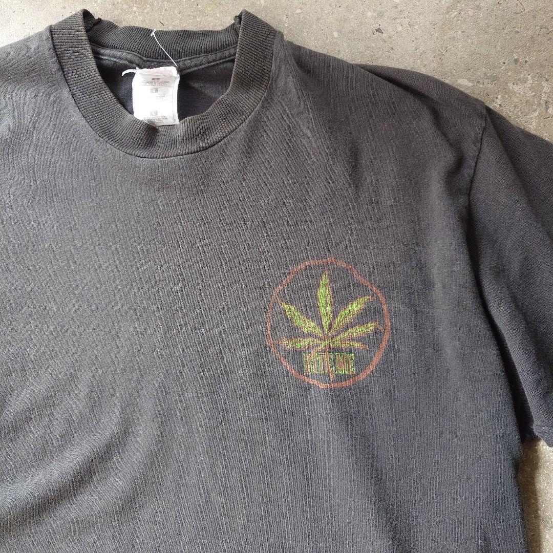 90s single BITE ME skull tee L