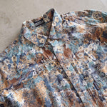 画像をギャラリービューアに読み込む, Used Rayon flower print shirts 古着　レーヨン　花柄　フラワープリント　比翼シャツ　L~XL

