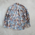 画像をギャラリービューアに読み込む, Used Rayon flower print shirts 古着　レーヨン　花柄　フラワープリント　比翼シャツ　L~XL
