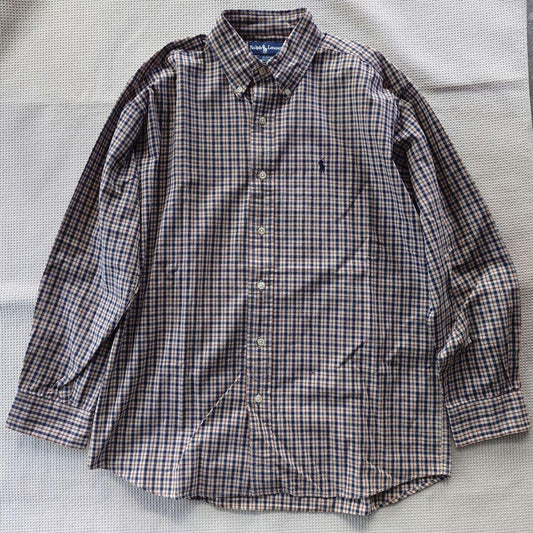 90’s poloralphlauren check shirts 90年代　POLO RALPHLAUREN　ポロラルフローレン　チエックシャツ