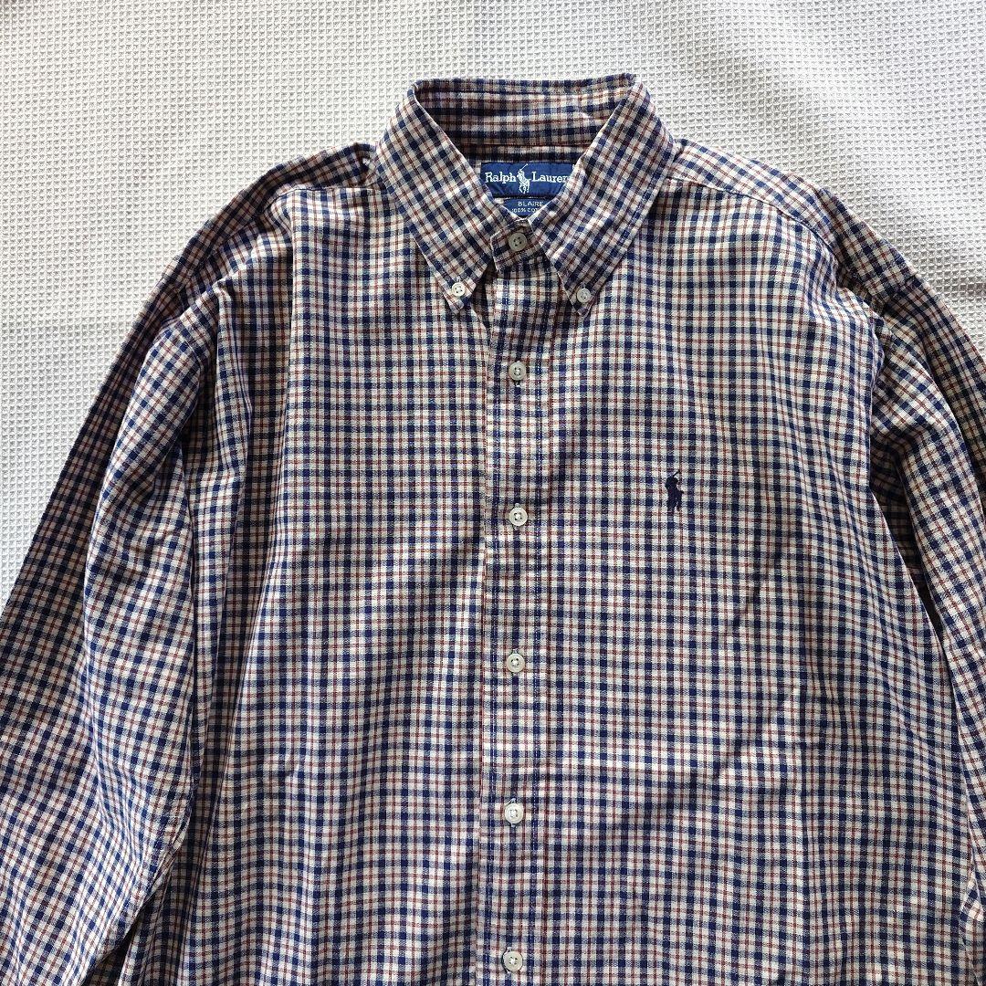 90’s poloralphlauren check shirts 90年代　POLO RALPHLAUREN　ポロラルフローレン　チエックシャツ