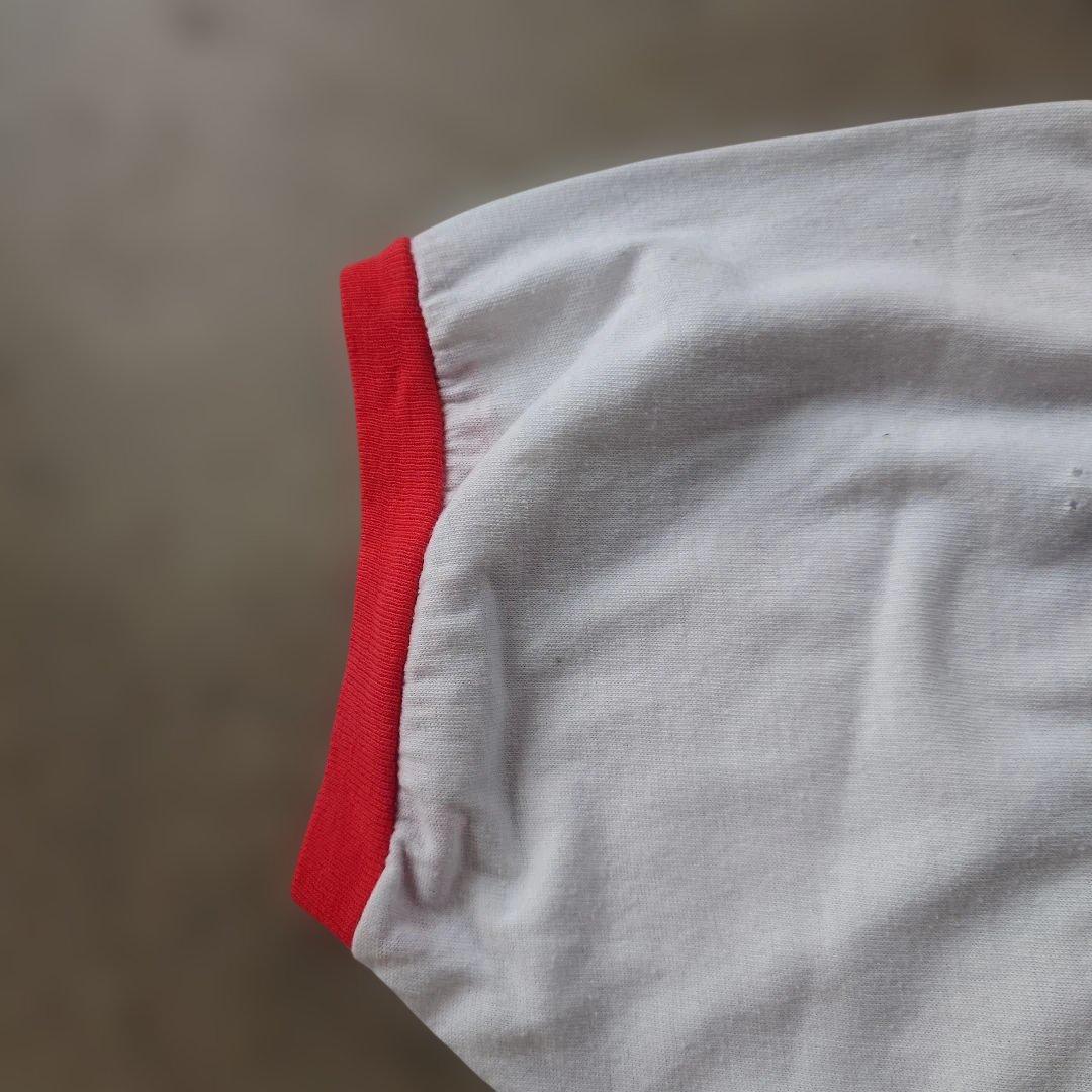 80s vintage RUSSEL ringer tee L
