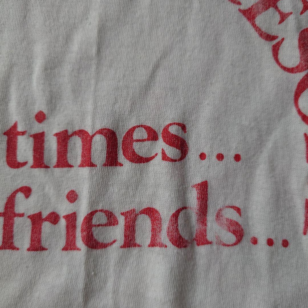 80s vintage RUSSEL ringer tee L