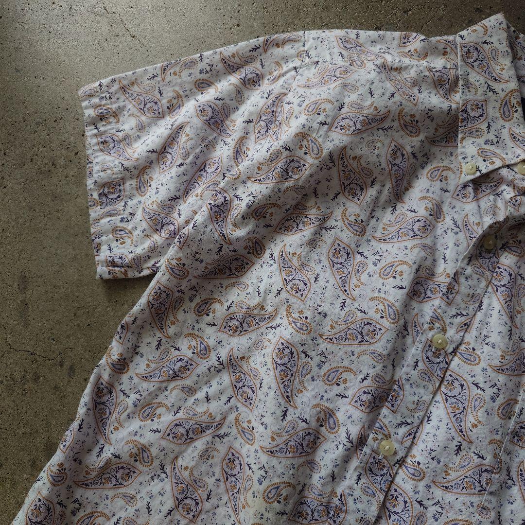 ROUNDTREE&YORKE paiseley print ss shirts M