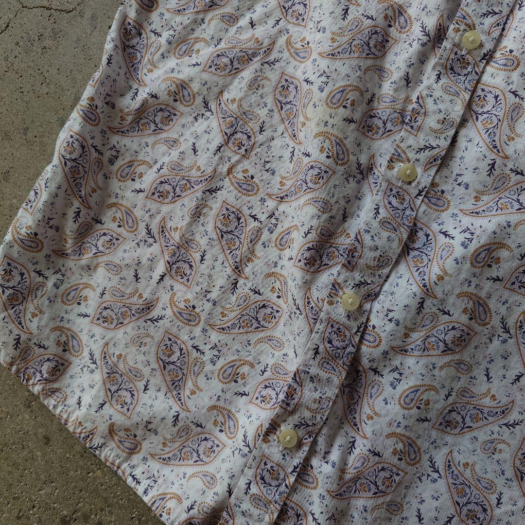 ROUNDTREE&YORKE paiseley print ss shirts M