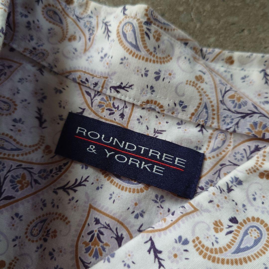 ROUNDTREE&YORKE paiseley print ss shirts M