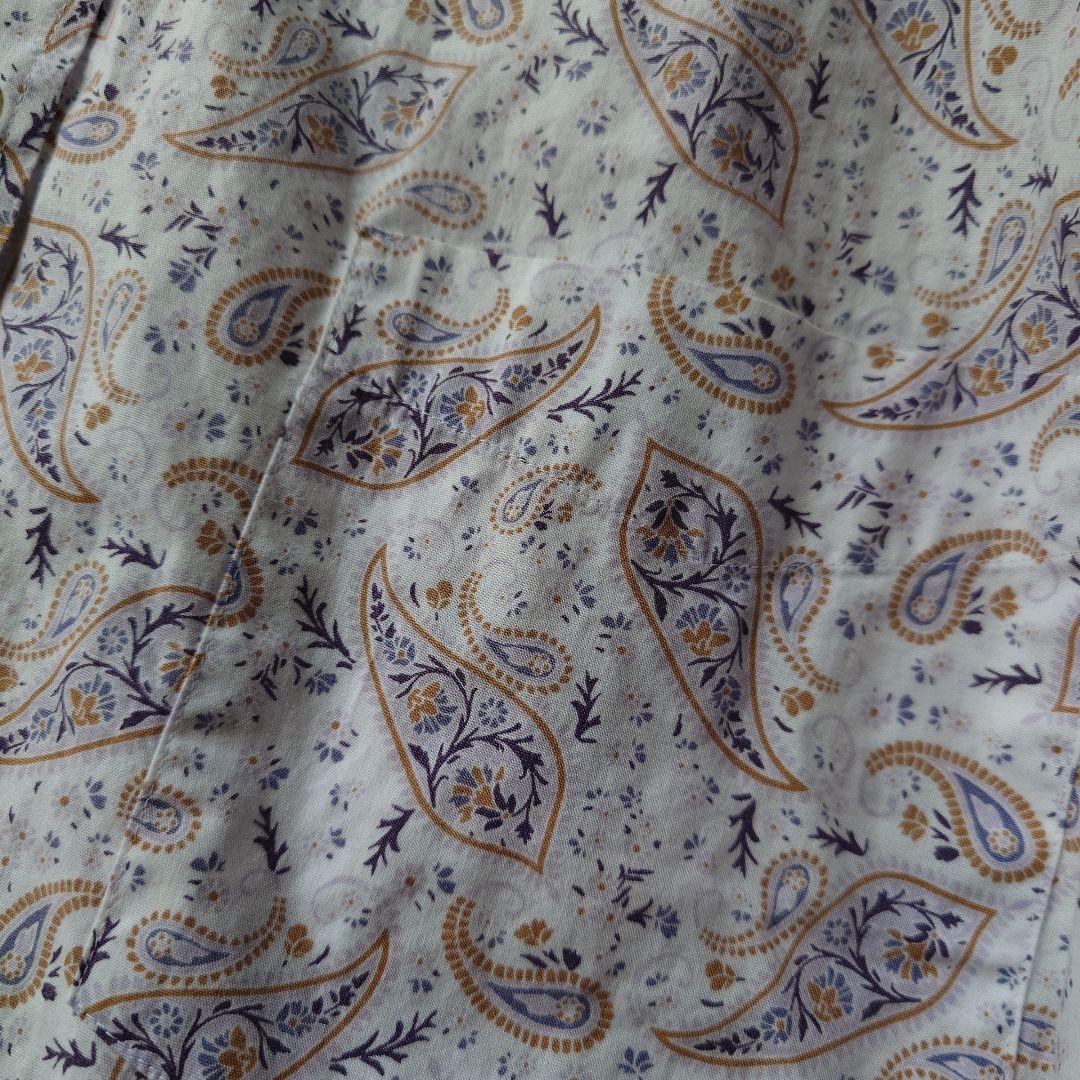 ROUNDTREE&YORKE paiseley print ss shirts M