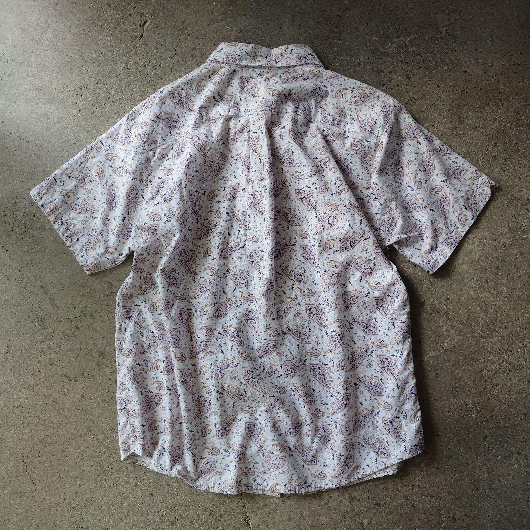 ROUNDTREE&YORKE paiseley print ss shirts M