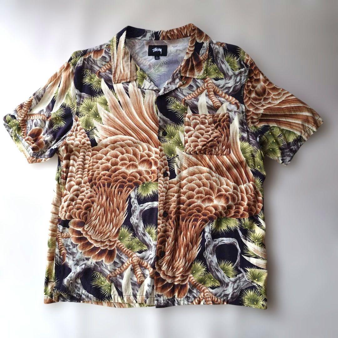STUSSY rayon aloha shirts L