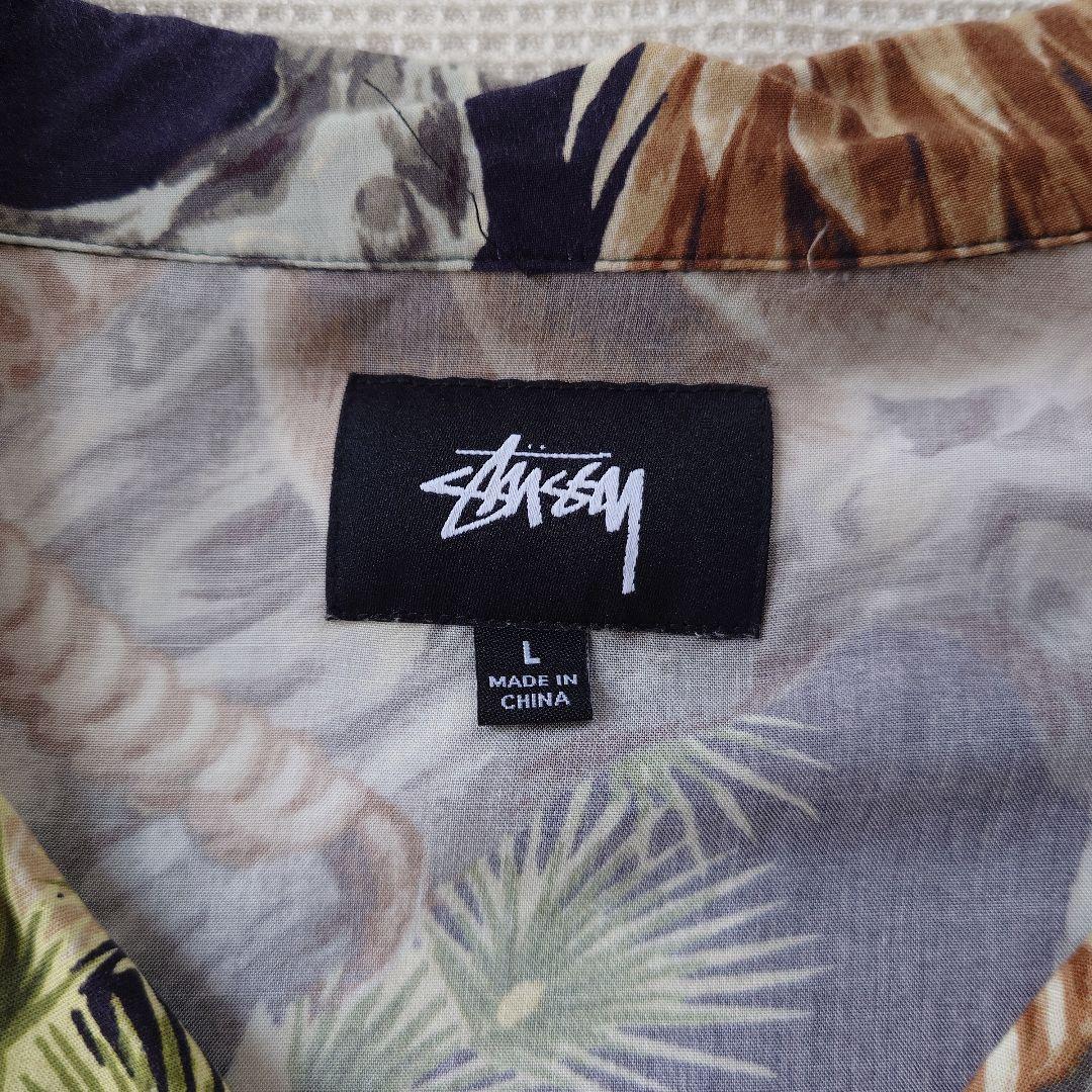 STUSSY rayon aloha shirts L