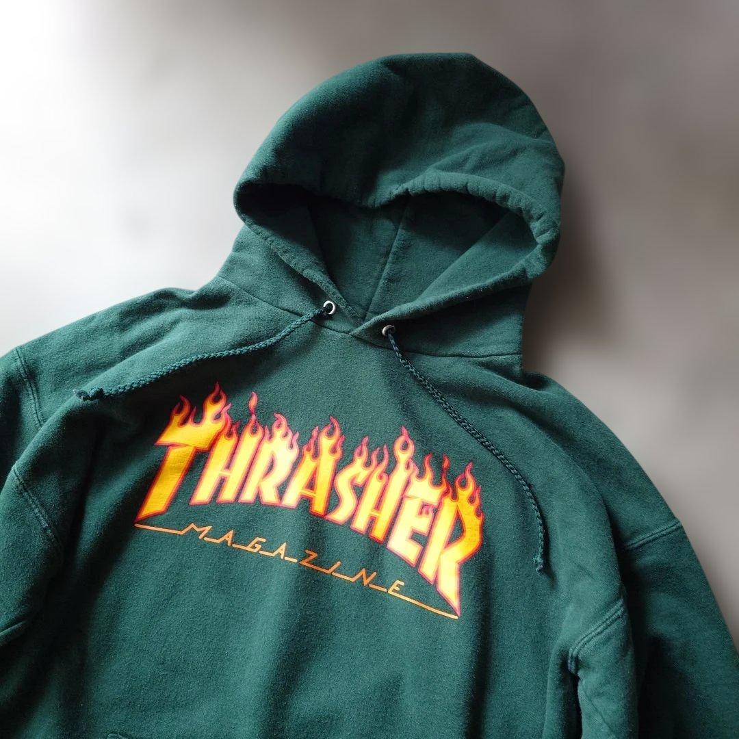 90s THRASHER hoody sweat M