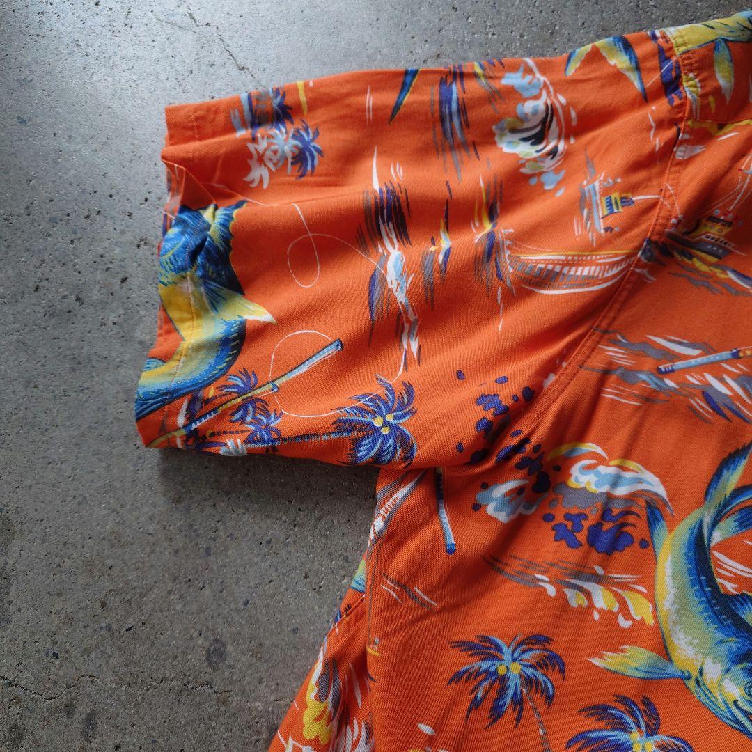 90s poloralphlauren rayon aloha shirts L