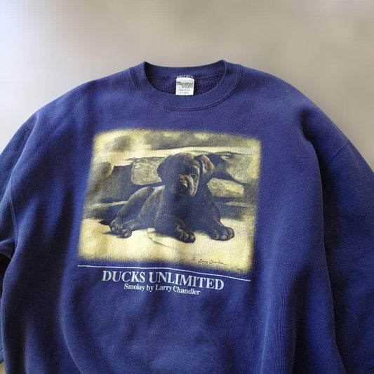 Manhattan apparel dog print sweat XL USA